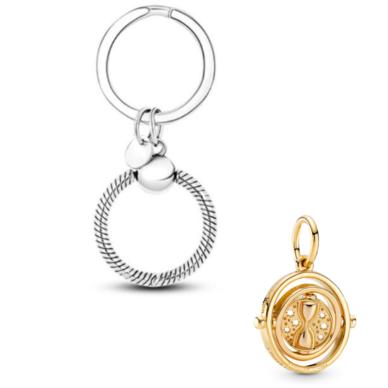 Porte clé avec bijou charm sablier Porte clé avec bijou charm sablier