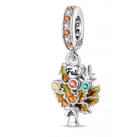Charm pour bracelet automne arbre feuille