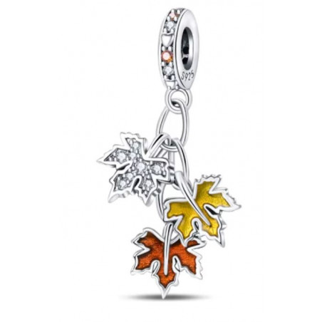 Charm pour bracelet automne trois feuilles d'érable
