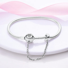 bracelet pour charm coeur forever avec charm chaine