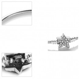 bracelet pour charm étoile strass diamant