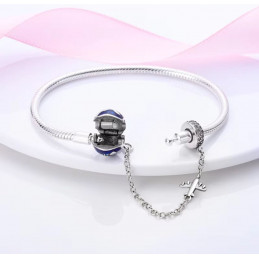 bracelet pour charm planète avec charm avion chaine