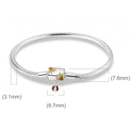 bracelet fleurs tournesol pour charm