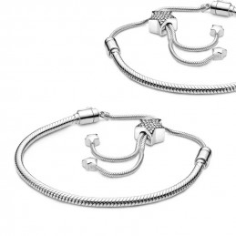 bracelet pour charm étoile strass ajustable