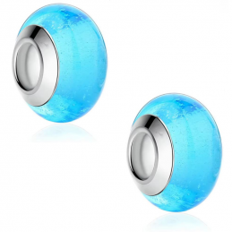 lot de deux charms verre murano pour bracelet collection couleur