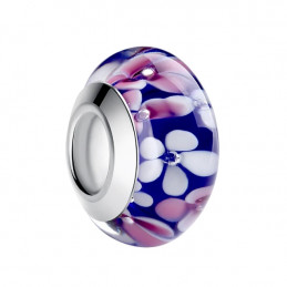 Charm verre murano pour bracelet collection fleur