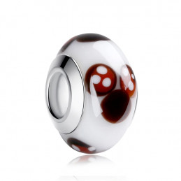 Charm verre murano pour bracelet collection fleur
