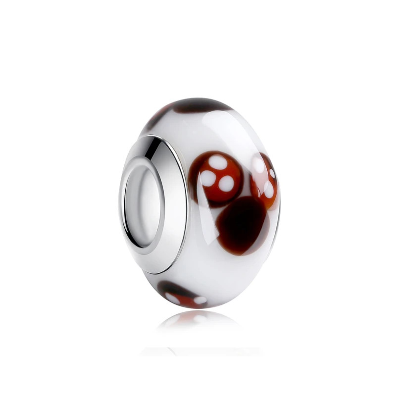 Charm verre murano pour bracelet collection fleur