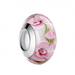 Charm verre murano pour bracelet collection fleur