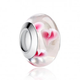 Charm verre murano pour bracelet collection fleur