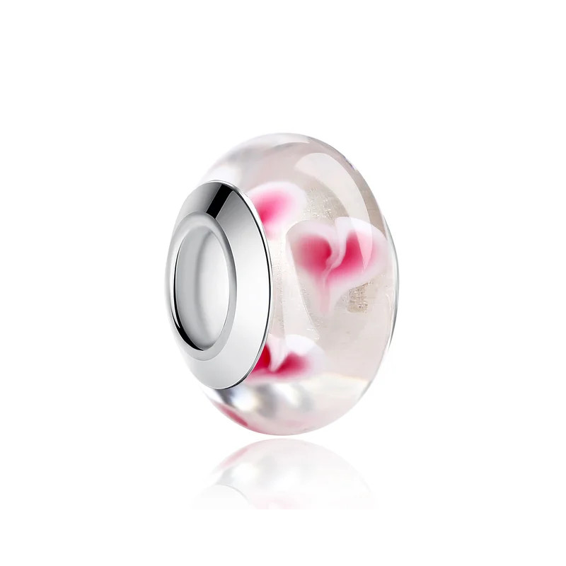 Charm verre murano pour bracelet collection fleur