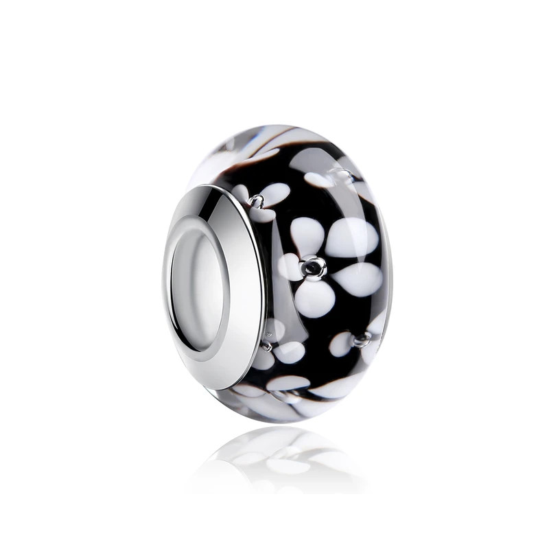 Charm verre murano pour bracelet collection fleur