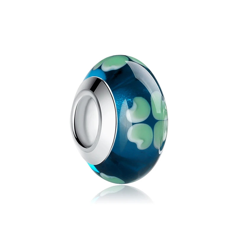 Charm verre murano pour bracelet collection fleur