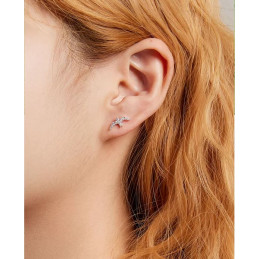 boucles d'oreilles oiseau hirondelle argent