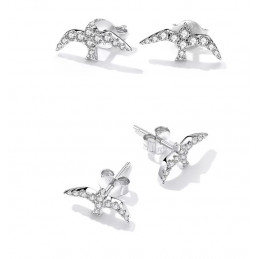 boucles d'oreilles oiseau hirondelle argent