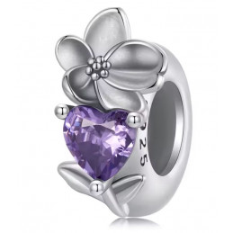 Charm pour bracelet collection séparateur fleur pierre coloré