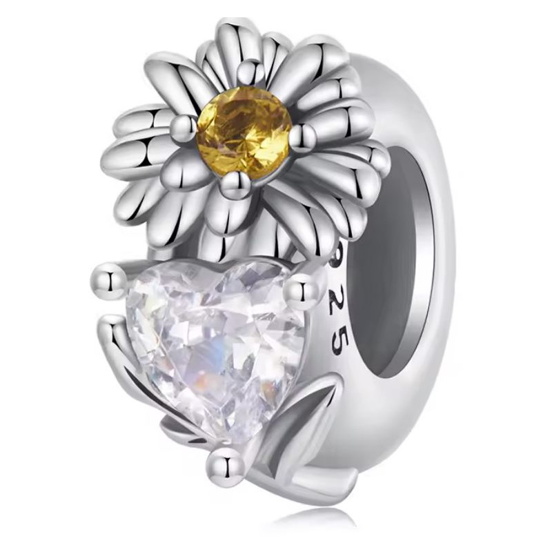 Charm pour bracelet collection séparateur fleur pierre coloré
