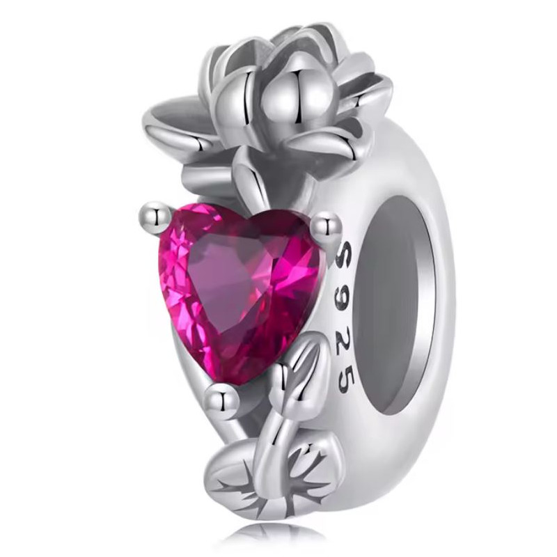 Charm pour bracelet collection séparateur fleur pierre coloré