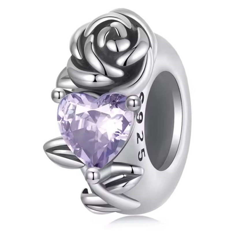Charm pour bracelet collection séparateur fleur pierre coloré