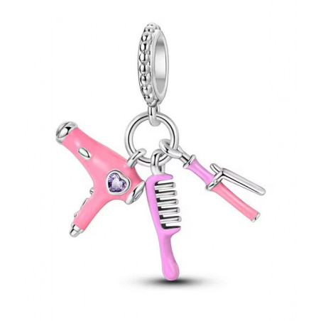 Charm pour bracelet cadeau coiffeuse