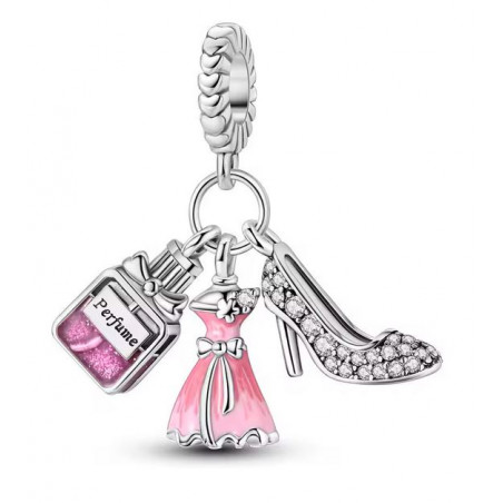Charm pour bracelet robe de soirée, parfum chaussure