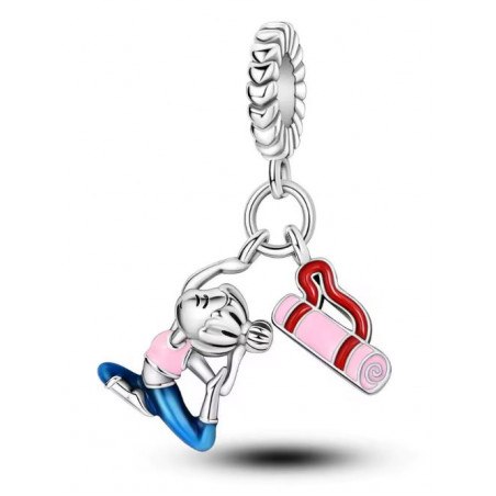 Charm pour bracelet cadeau sportive yoga