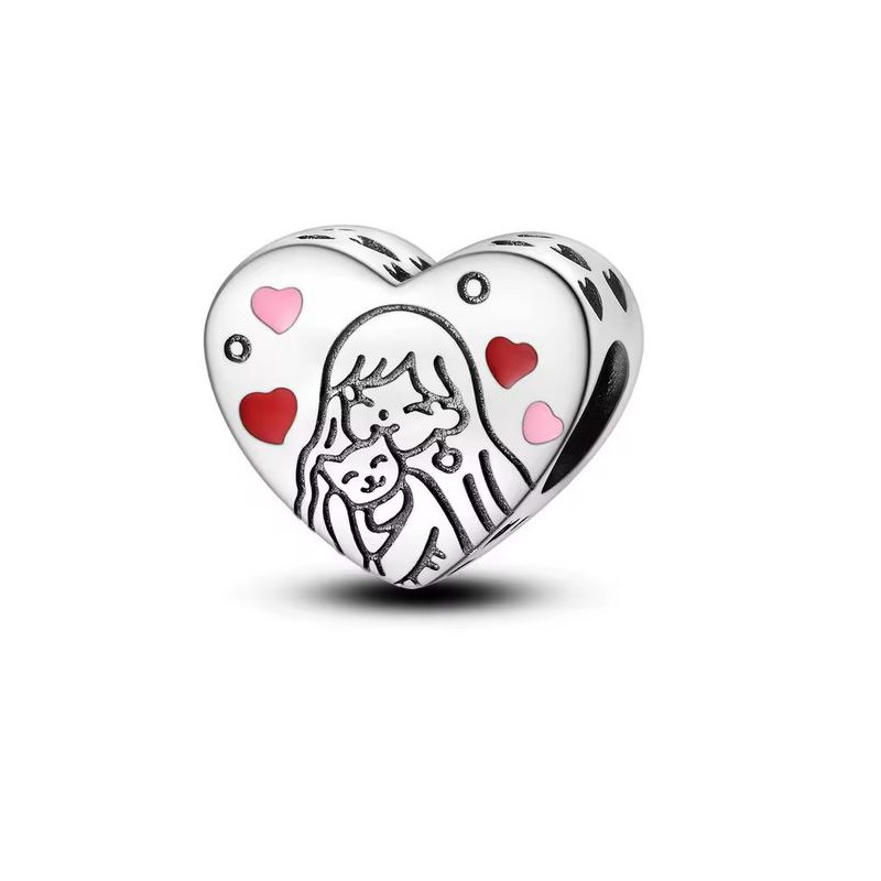 Charm pour bracelet j'aime mon chat Charm pour bracelet j'aime mon chat