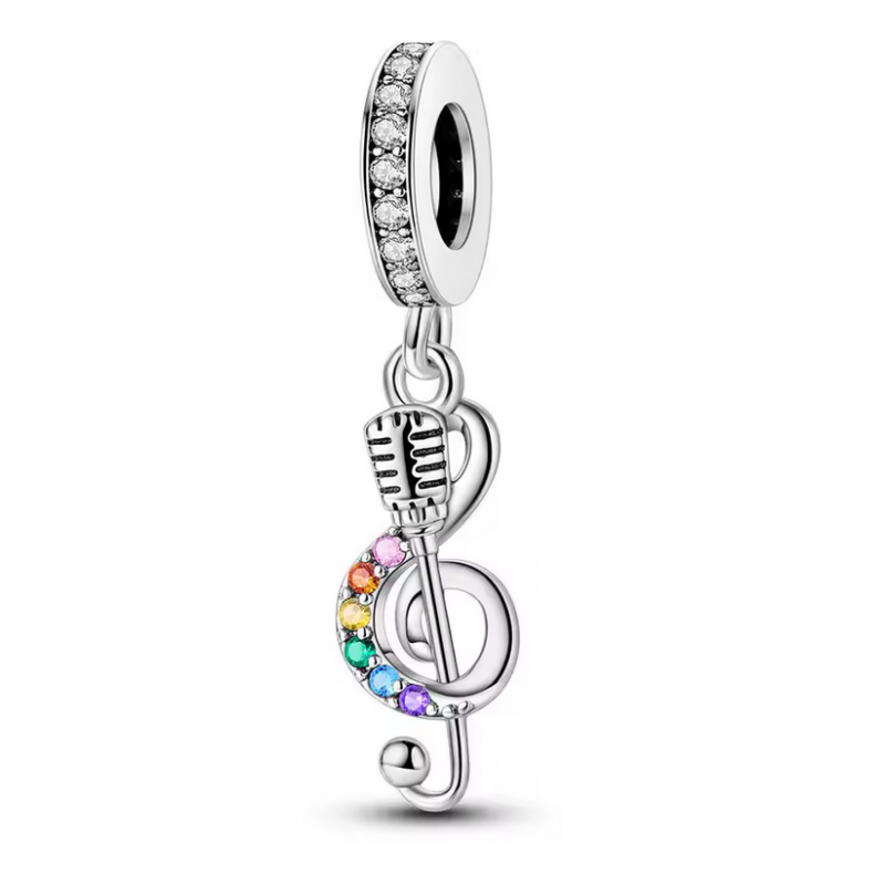 Charm pour bracelet micro musique chanteuse Charm pour bracelet micro musique chanteuse