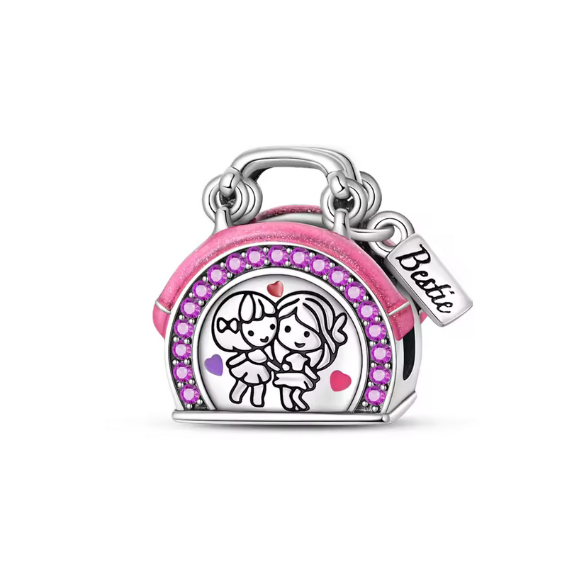 Charm pour bracelet cadeau meilleure amie bestie sac Charm pour bracelet cadeau meilleure amie bestie sac
