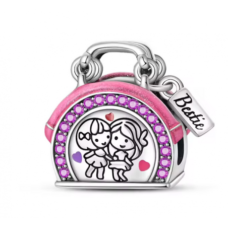 Charm pour bracelet cadeau meilleure amie bestie sac