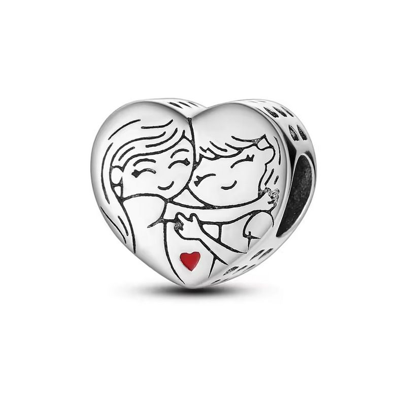 Charm pour bracelet cadeau meilleure amies dans les bras coeur
