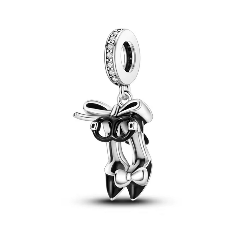 Charm pour bracelet paire de chaussure talon noir