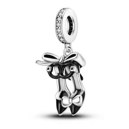 Charm pour bracelet paire de chaussure talon noir