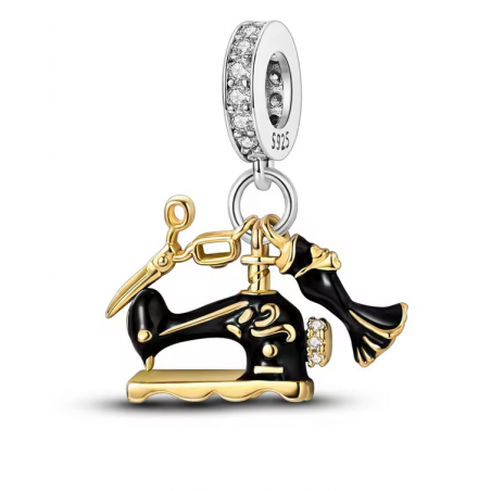 Charm pour bracelet cadeau couturière créatrice de vétements