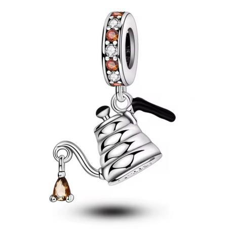 Charm pour bracelet théière cadeau amatrice de thè