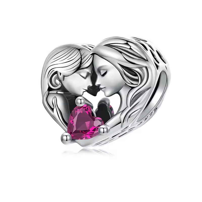 Charm pour bracelet cadeau d'une fille à sa maman tête a tête Charm pour bracelet cadeau d'une fille à sa maman tête a tête