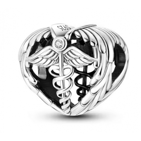Charm pour bracelet cadeau soignant médecin infirmière caducée