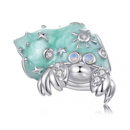 Charm pour bracelet vacance coquillage bernard l'hermite