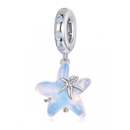 Charm pour bracelet vacance étoile de mer bleu
