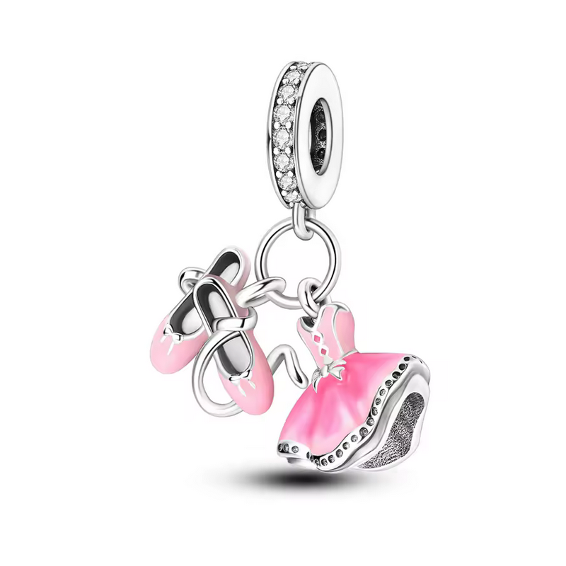 Charm bijou pour bracelet robe ballerine danseuse