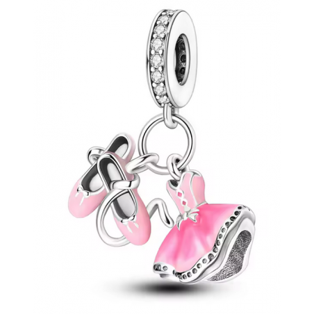 Charm bijou pour bracelet robe ballerine danseuse