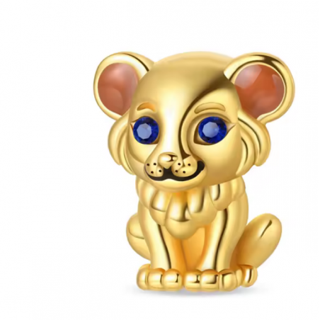Charm bijou pour bracelet lion or