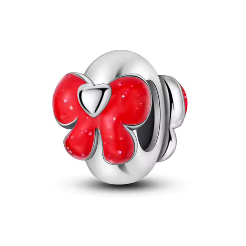 Charm pour bracelet séparateur bloqueur noeud rouge