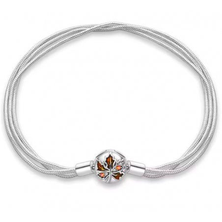 bracelet pour charm grande fleur marron automne
