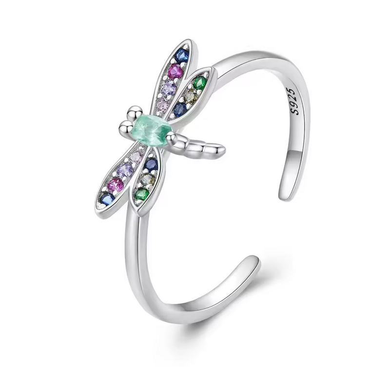 Bague libellule multicolore réglable Bague libellule multicolore réglable