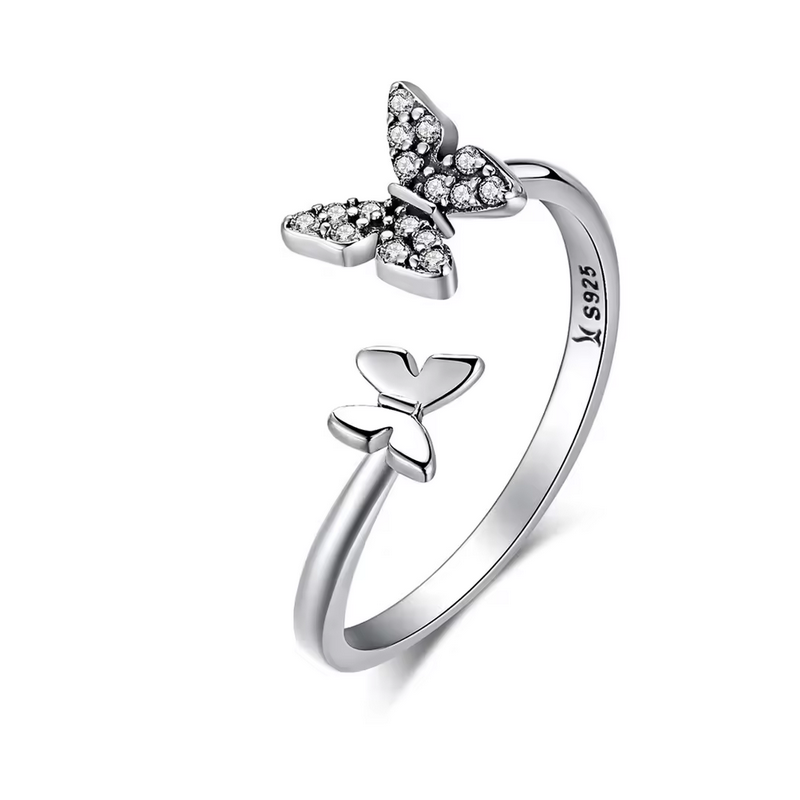 Bague deux papillons réglable Bague deux papillons réglable