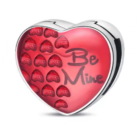 Charm pour bracelet reflexions coeur rouge be mine