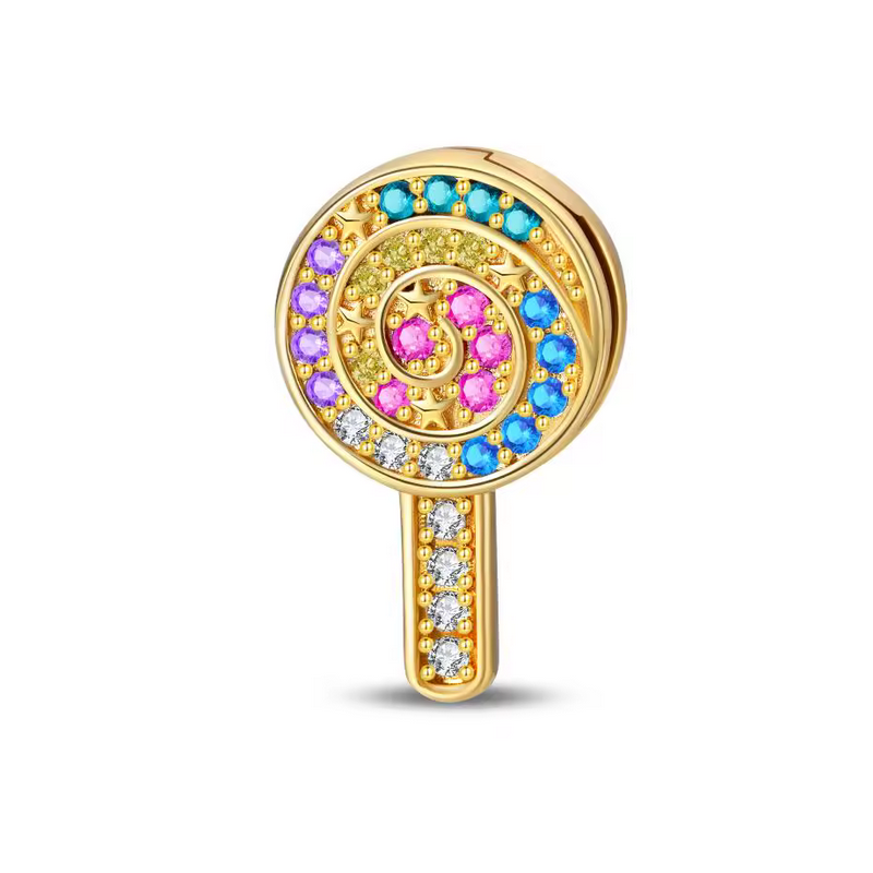 Charm pour bracelet reflexions sucette or étoile Charm pour bracelet reflexions sucette or étoile
