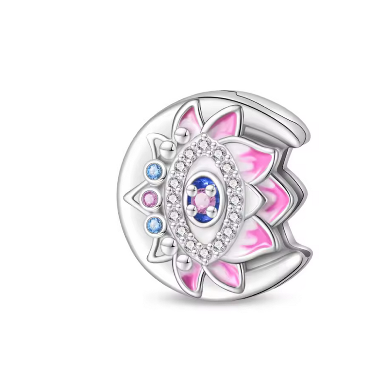 Charm pour bracelet reflexions fleur de lotus rose Charm pour bracelet reflexions fleur de lotus rose