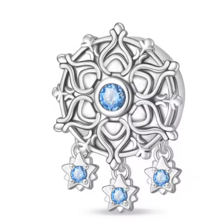 Charm pour bracelet reflexions attrape rêve pierre bleu